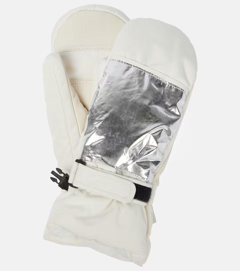 Leather-trimmed mittens | Mytheresa (UK)