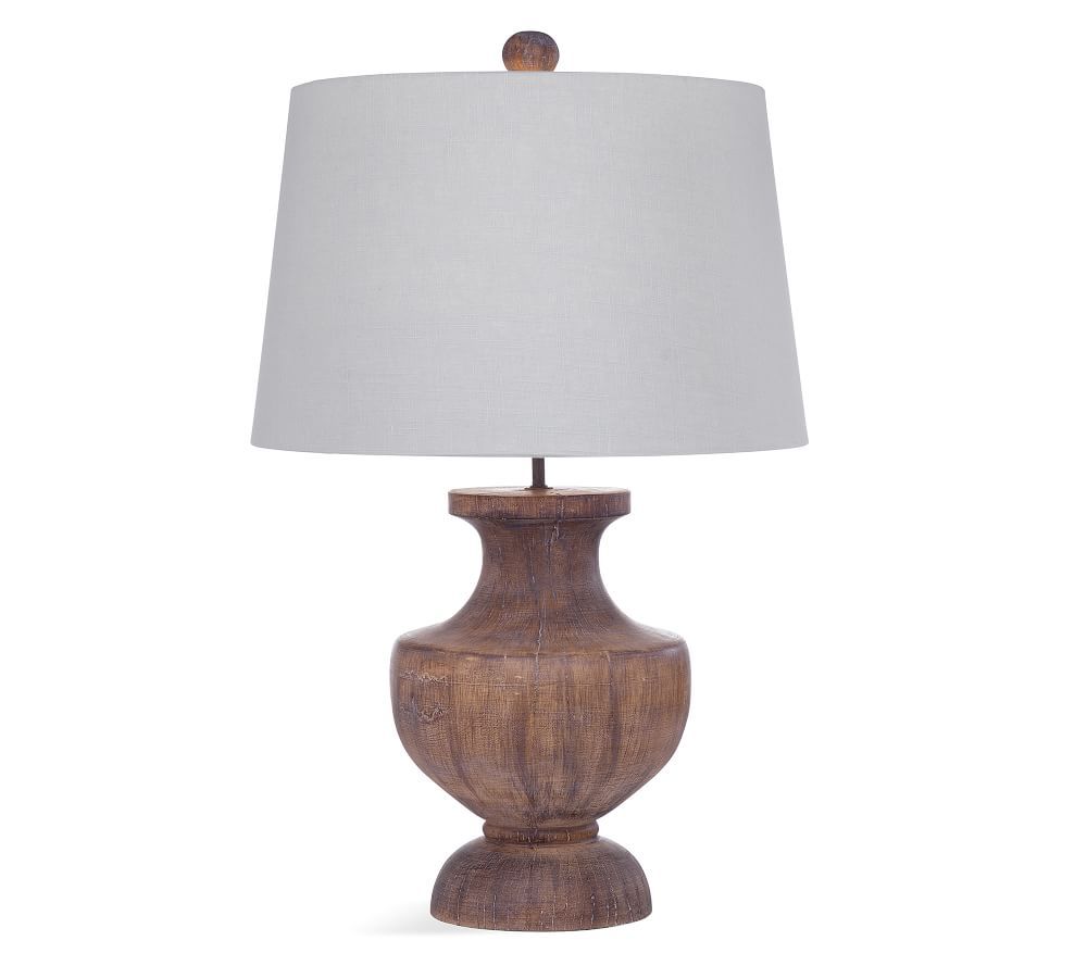 Shasta Wood Table Lamp, Distressed Brown | Pottery Barn (US)