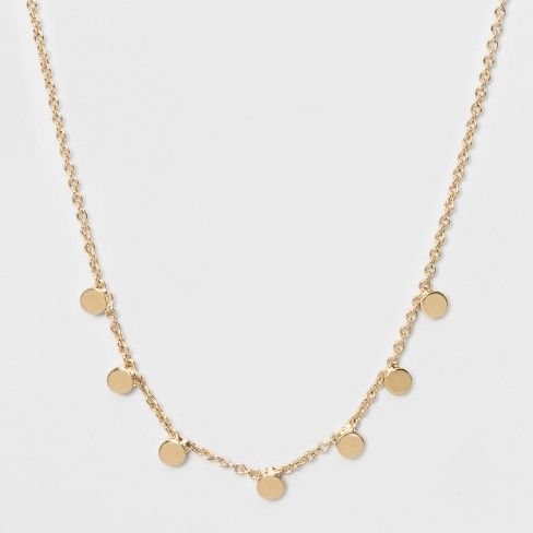 Small Circle Pendent Necklace - A New Day™ Gold | Target