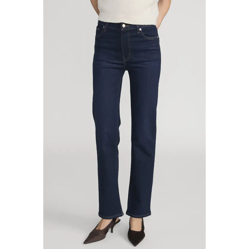 FRAME Le Sleek High Waist Ankle Straight Leg Jeans in Fairway at Nordstrom, Size 24 | Nordstrom