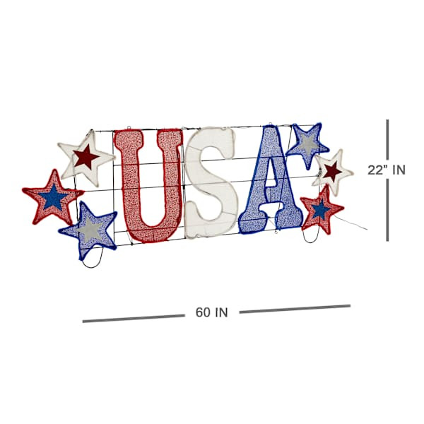 Red White & Blue USA Sign, 5' | At Home