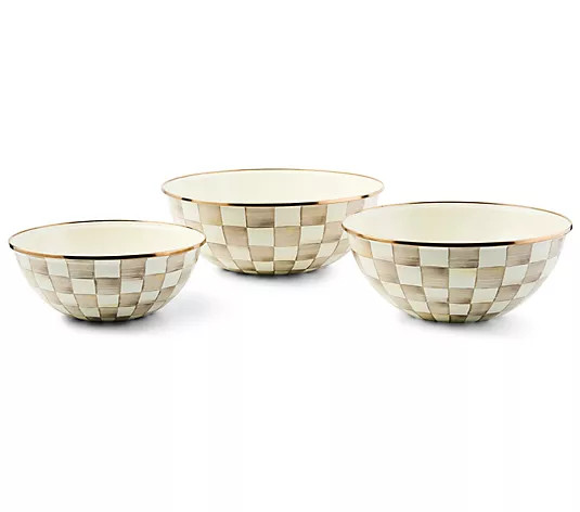 "As Is" Mackenzie- Childs Set of 3 Mixing Bowls | QVC