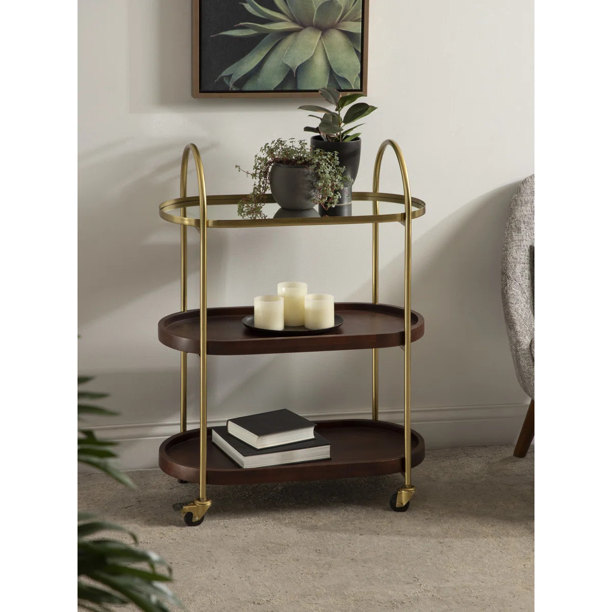 Ryin Metal Bar Cart | Wayfair North America