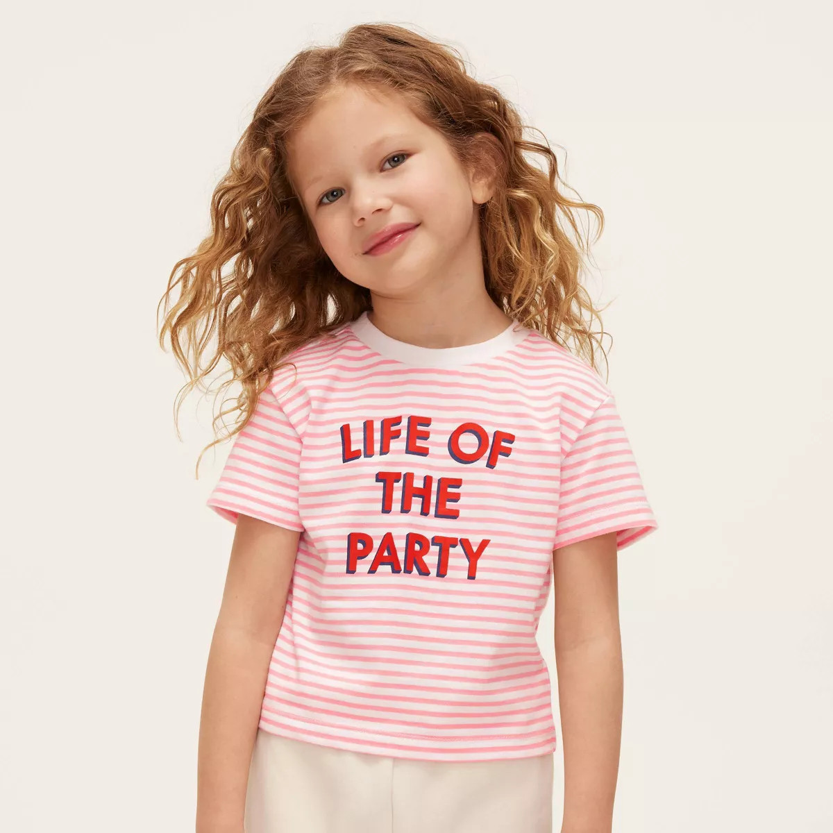 Toddler Life of the Party Stripe Short Sleeve Graphic T-Shirt - kate spade new york x Target Pink... | Target