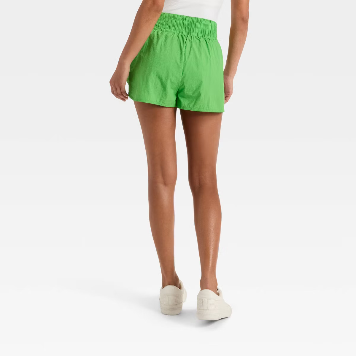 Women's Woven High-Rise Contrast Shorts - JoyLab™ White/Coral Orange M | Target