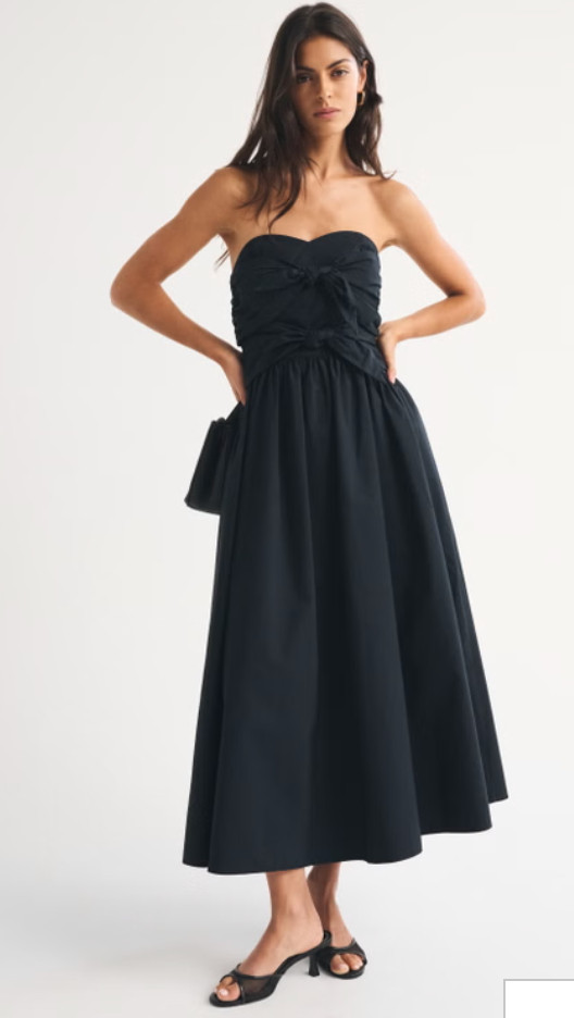 Black midi dress from Abercrombie / Also comes has a white dress 

 