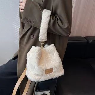NewTown - Top Handle Fluffy Bucket Bag | YesStyle | YesStyle Global