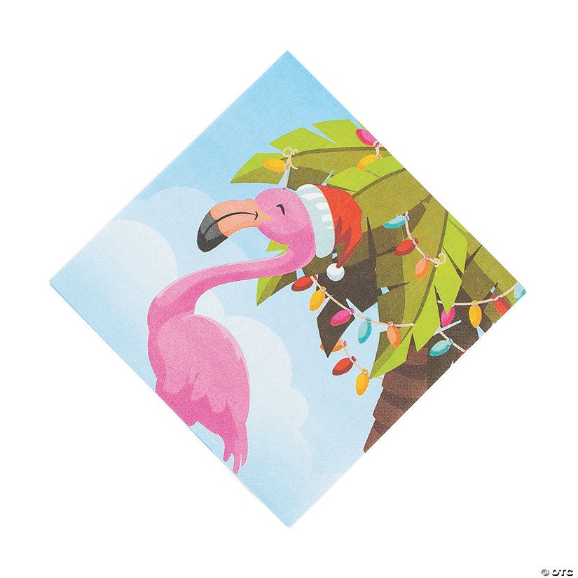 Luau Flamingo Santa Luncheon Napkins - 16 Pc. | Oriental Trading Company