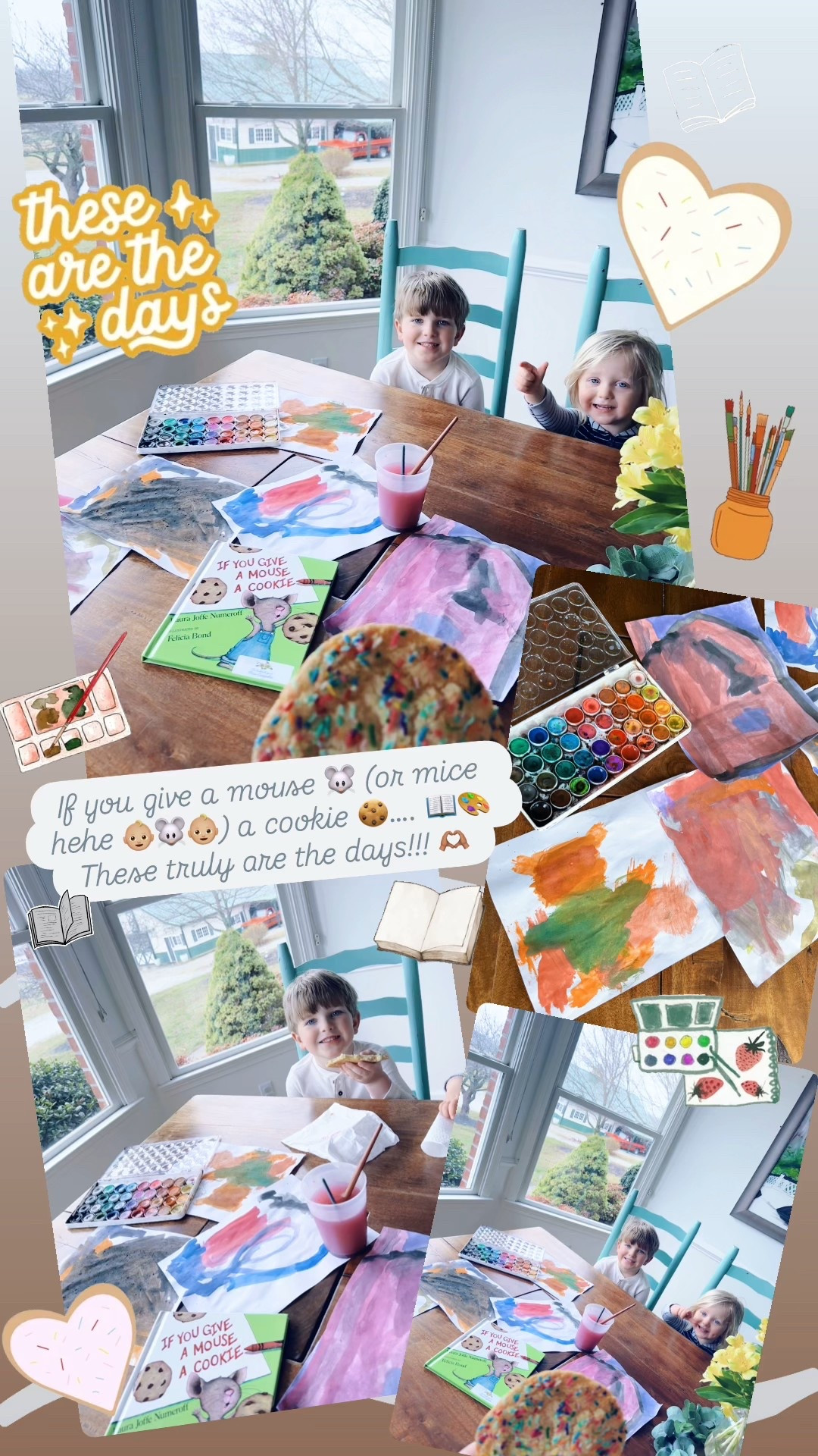 If you give a mouse 🐭 (or mice hehe 👶🏼🐭👶🏼) a cookie 🍪…. 📖🎨 These truly are the days!!! 🫶🏽