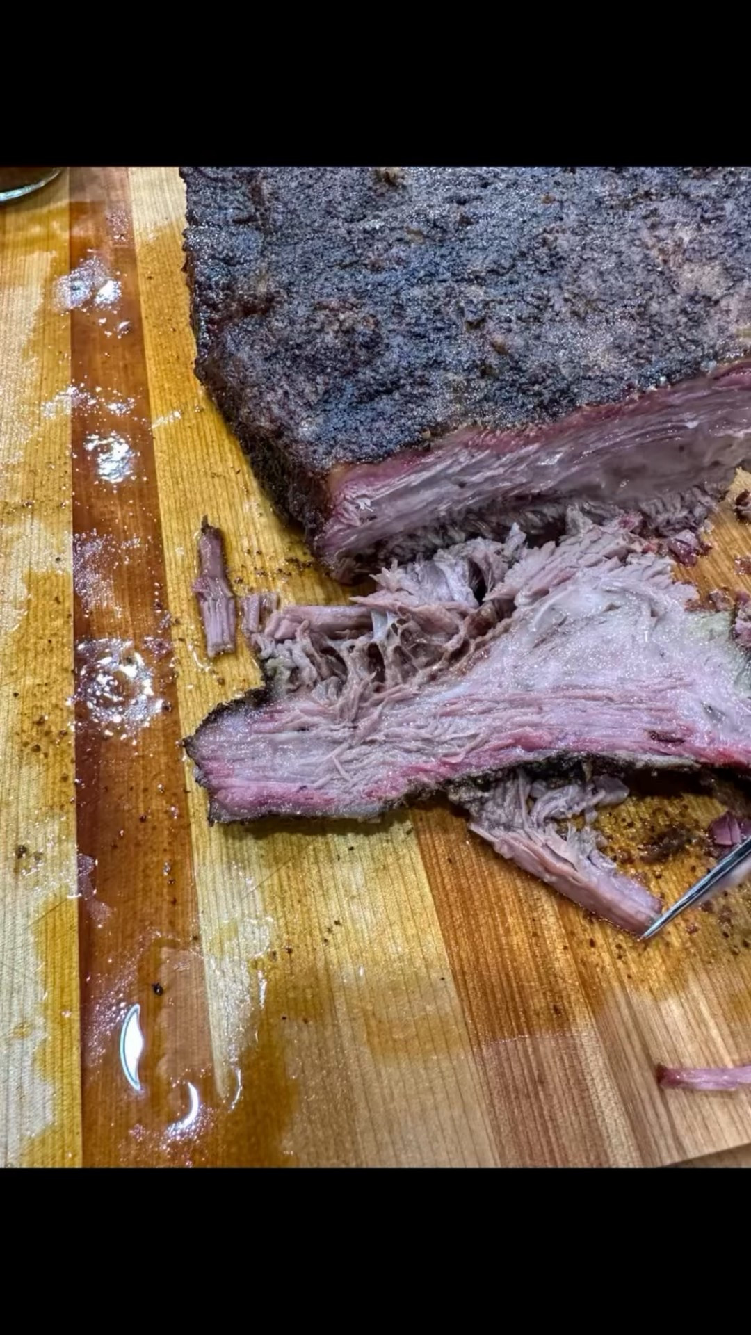 Smoking a brisket on our Traeger is one of our favorite ways to prepare a brisket. It’s so simple and easy. The Traeger does most of the work. Looking for a gift for the man or woman who enjoys cooking outside, a Traeger is a great gift. We love our Traeger. Ours is a first generation one but there are a few newer options. I can’t recommend it enough. 
Perfection. Serve with your favorite side dishes or make a delicious brisket Sandwich.
.
.
.
#TraegerGrills #TraegerNation #TraegerRecipes #Brisket #GiftIdeas #ChristmasGifts #Foodie #EasyRecipes #Foodie #AdVideos #OutdoorCooking #Grilling 
#PitBossSeasoning #DaStylishFoodie

#LTKfoodie