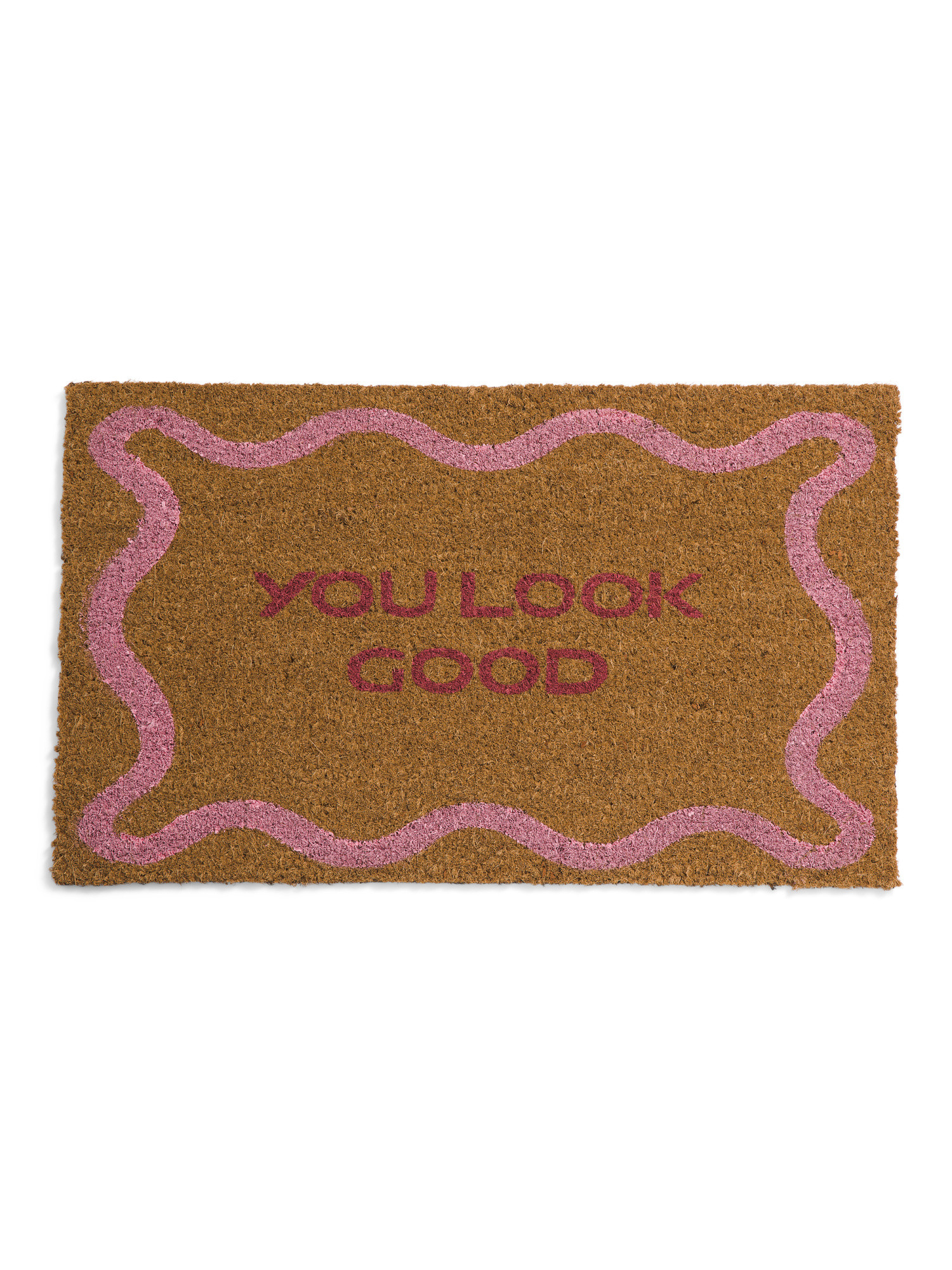 18x30 You Look Good Squiggle Coir Doormat | TJ Maxx