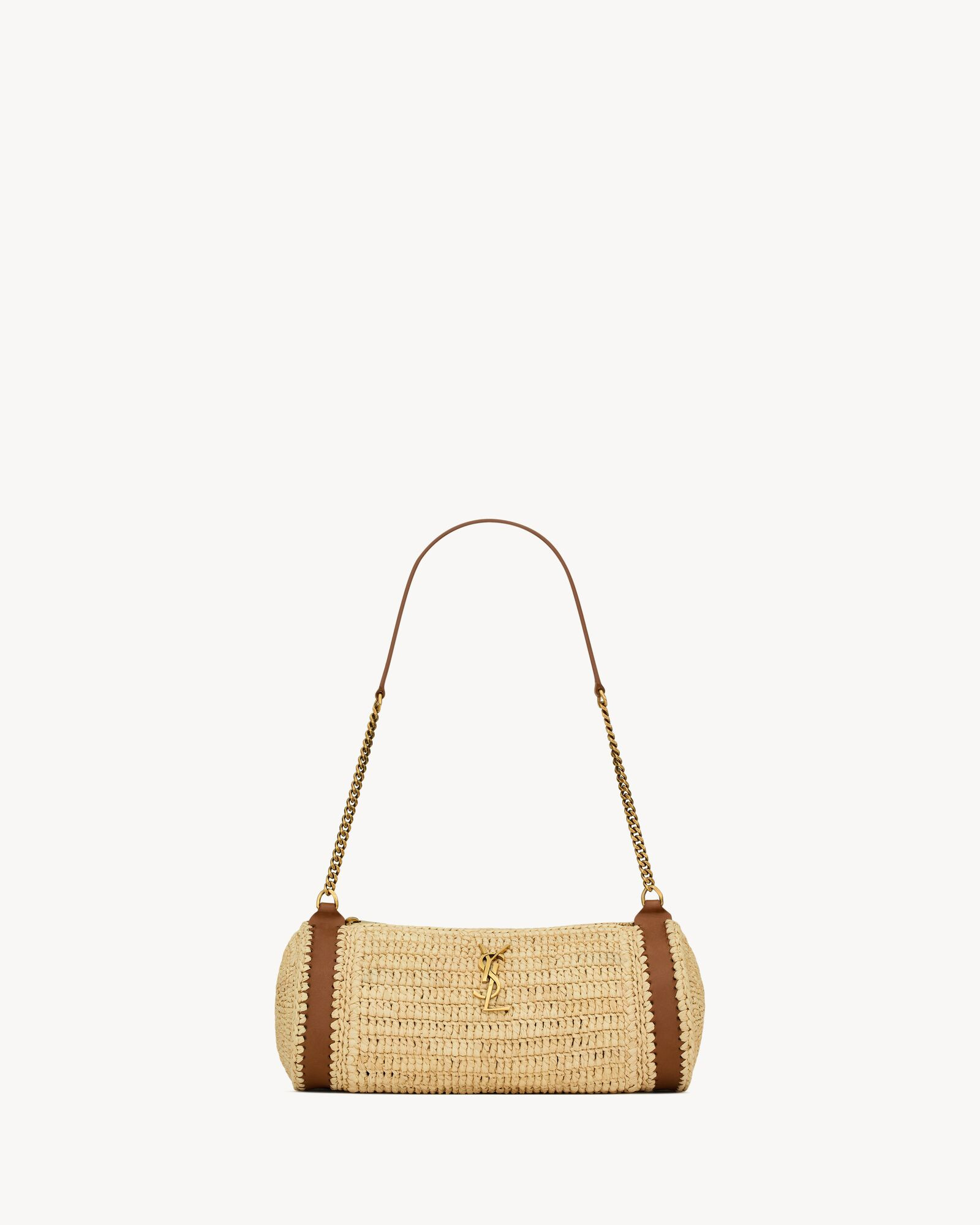 Cylindric bag decorated with the Cassandre, featuring leather details and a leather and chain str... | Saint Laurent Inc. (Global)