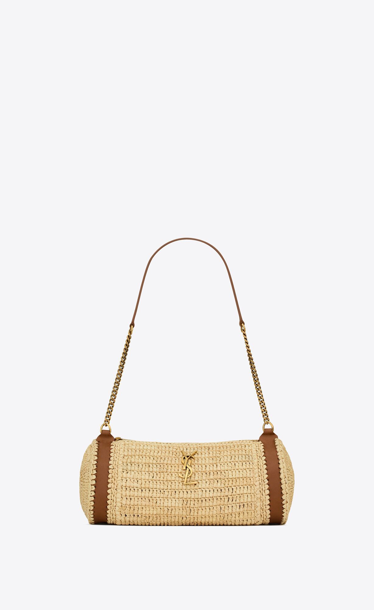 Cylindric bag decorated with the Cassandre, featuring leather details and a leather and chain str... | Saint Laurent Inc. (Global)