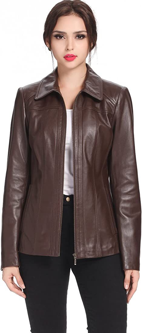 BGSD Women Ellen Lambskin Leather Jacket (Regular & Plus Size & Petite) | Amazon (US)