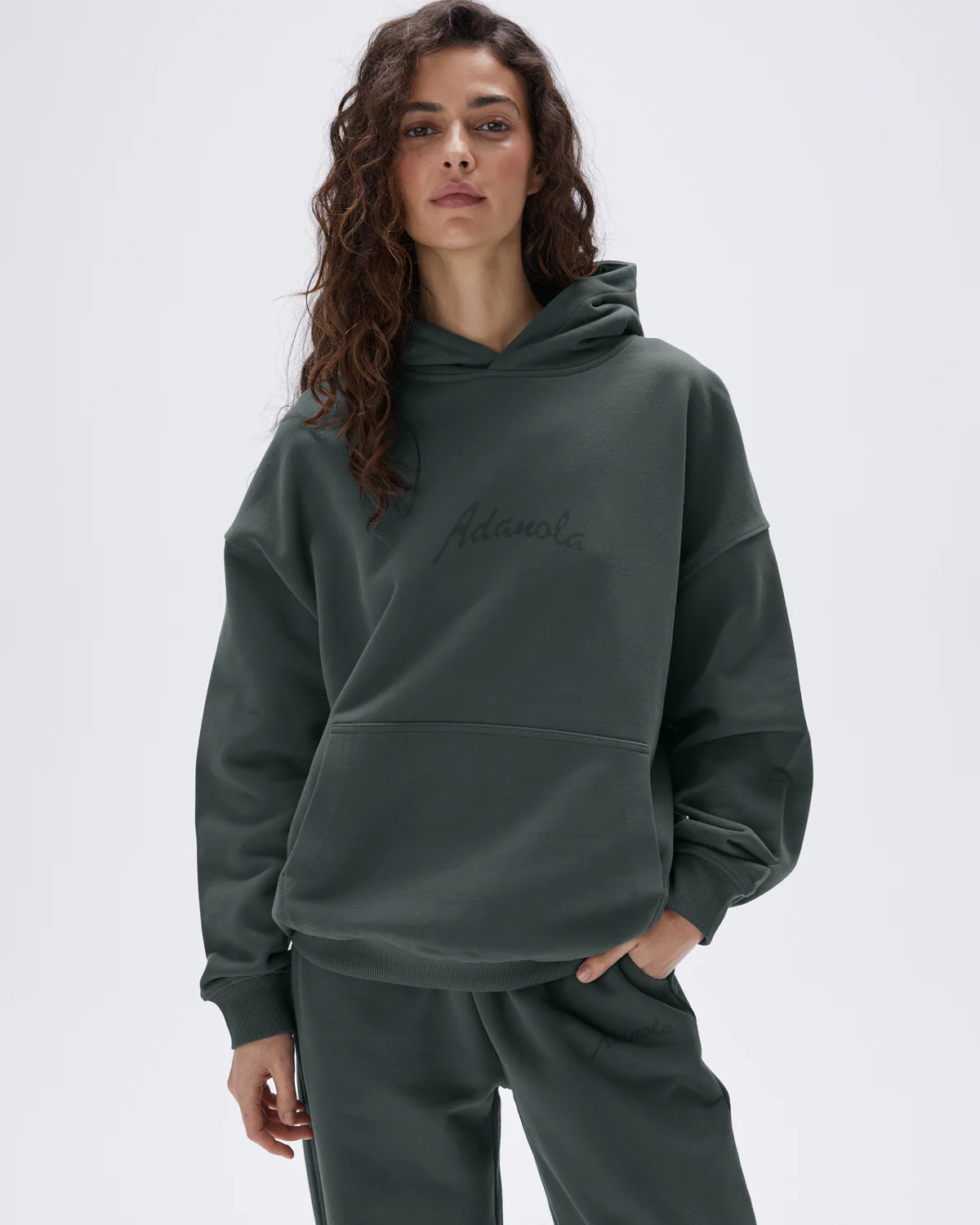Freehand Oversized Hoodie - Mineral Green | Adanola UK