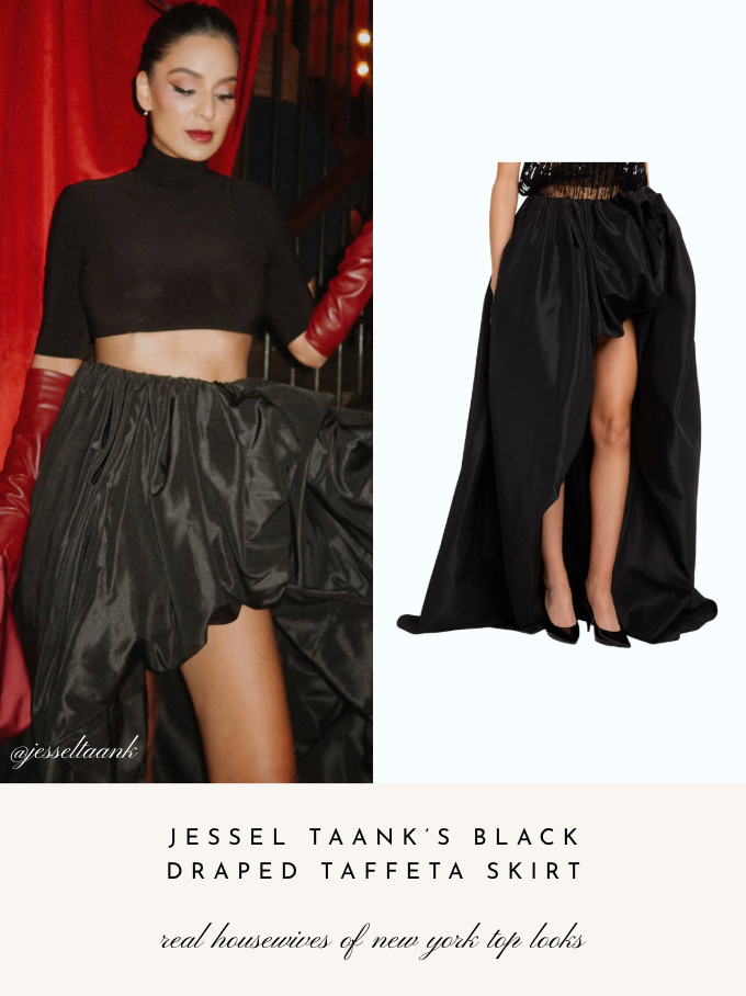 Jessel Taank's Black Draped Taffeta Skirt 📸 + Info: @jesseltaank 

 