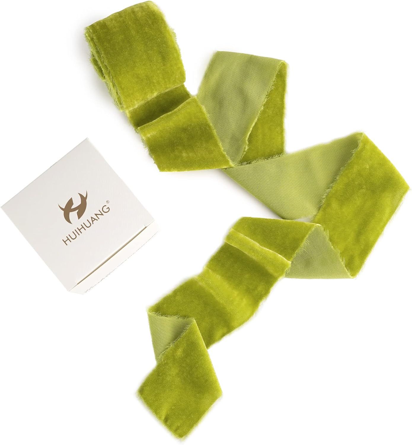 Amazon.com: HUIHUANG Silk Velvet Ribbon Sage Green Hand Dyed Velvet Ribbon 2 inch x 3 Yards Roll ... | Amazon (US)
