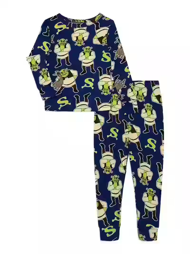 Character Toddler Viscose Unisex 2-Piece Pajama Set, Sizes 12M-5T | Walmart (US)