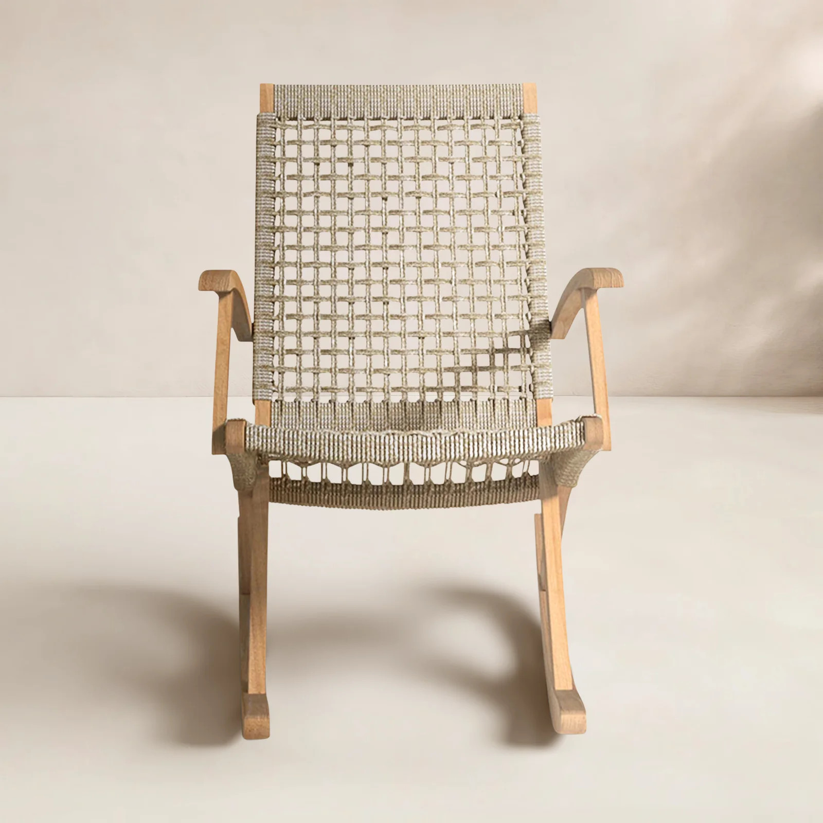 Outdoor Brayson Rocking Solid Wood Chair | Birch Lane