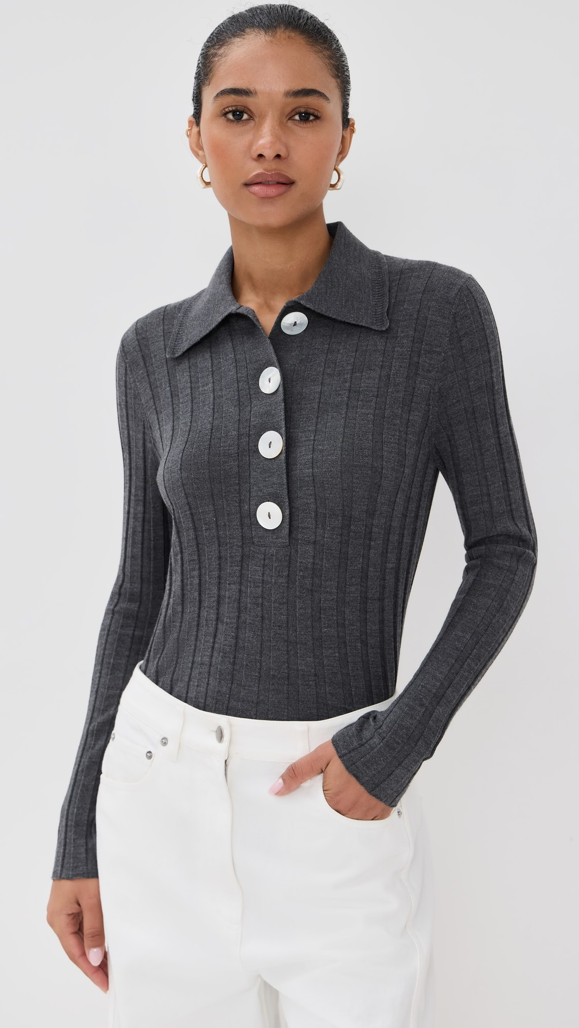 Sugarman Knit Long Sleeve Polo | Shopbop