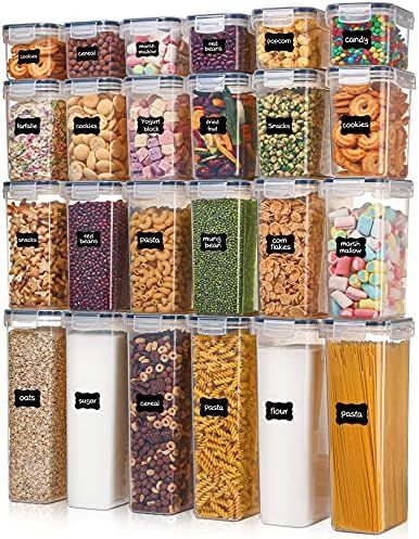 Airtight Food Storage Containers with Lids, Vtopmart 24 pcs Plastic Kitchen and Pantry Organizati... | Amazon (US)