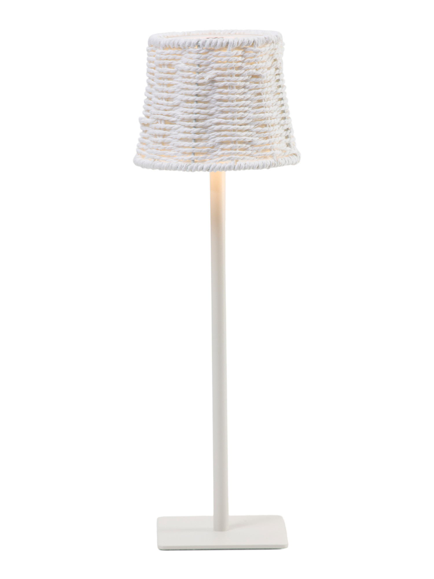 14x4.5 Wicker Shade Rechargeable Tabletop Lamp | TJ Maxx
