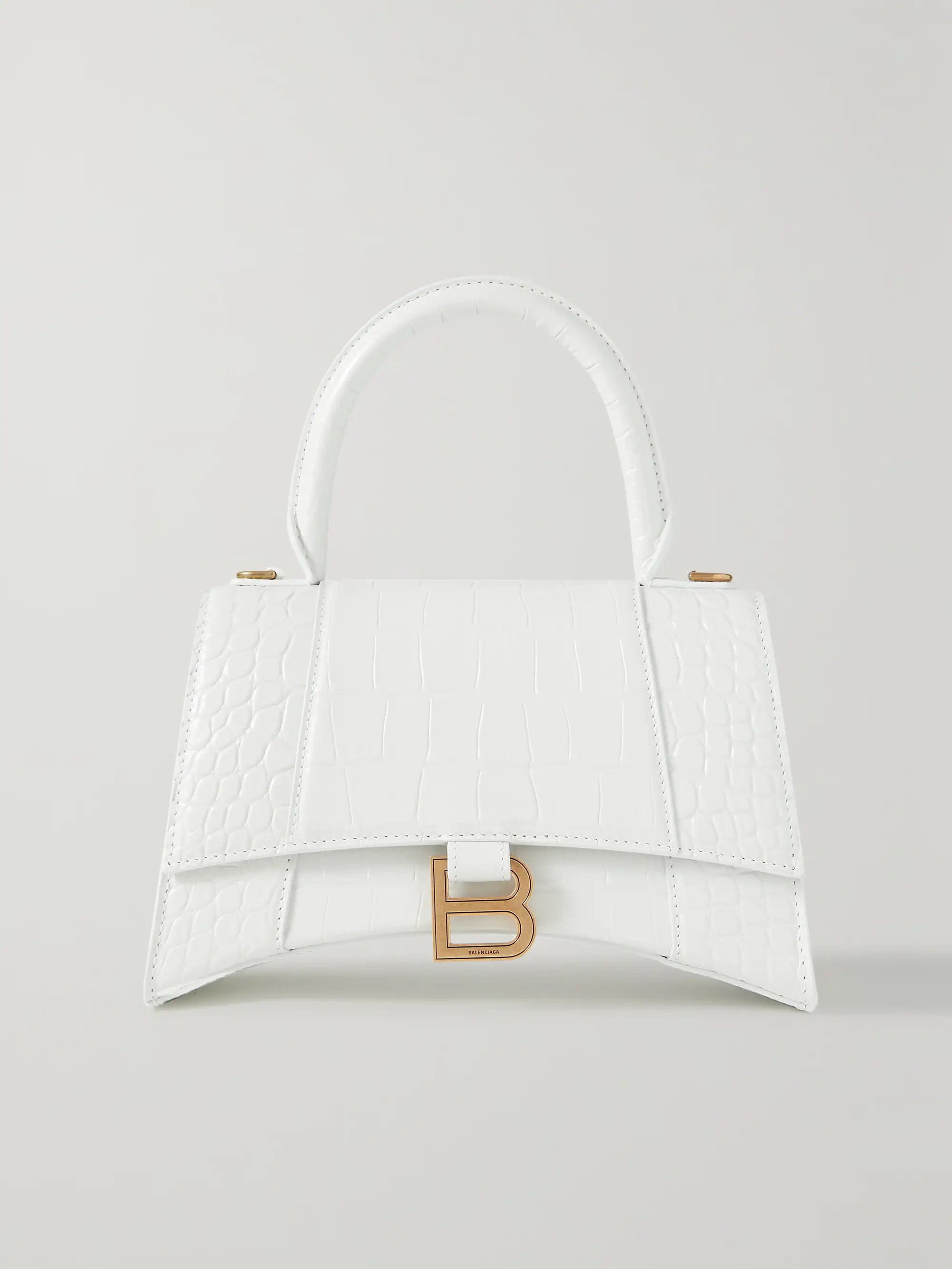 Hourglass XS croc-effect leather tote | NET-A-PORTER (UK & EU)
