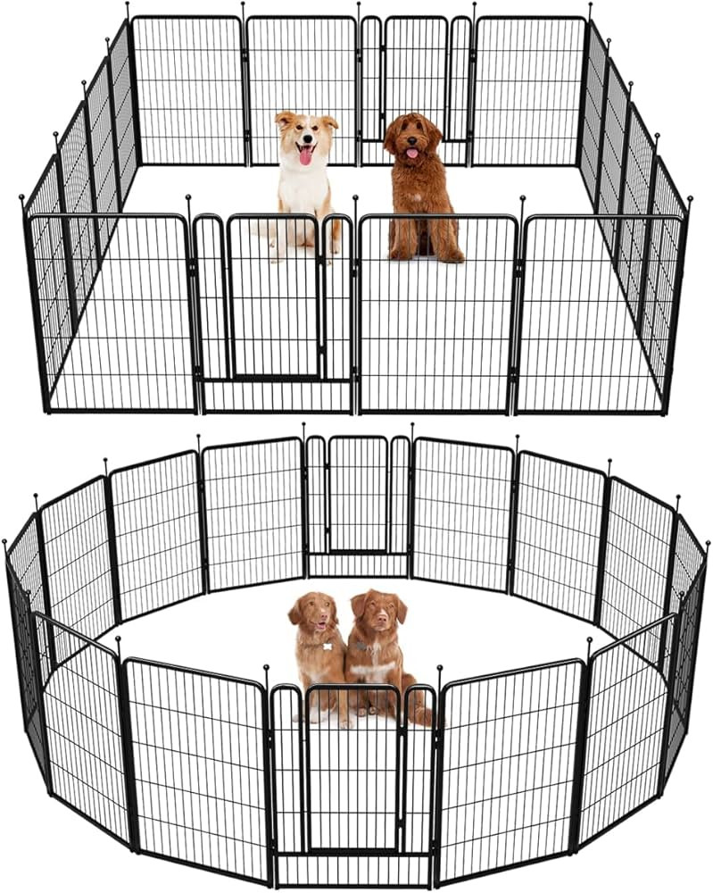 FXW Rollick Dog Playpen Designed for Camping, Yard, 40" Height for Large/Medium/Small Dogs, 16 Pa... | Amazon (US)