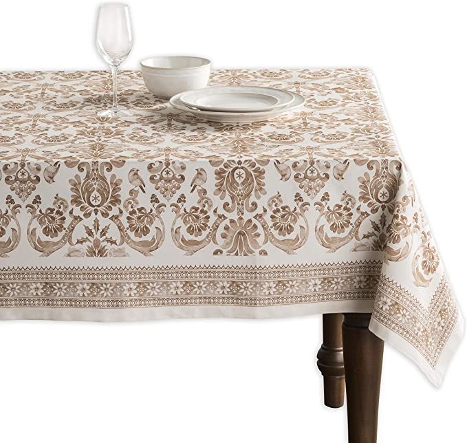 Maison d' Hermine Allure 100% Cotton Tablecloth for Kitchen Dining | Tabletop | Decoration | Part... | Amazon (US)