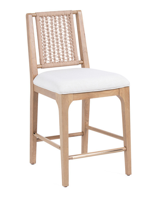 18x38 Rope Woven Counter Stool | TJ Maxx