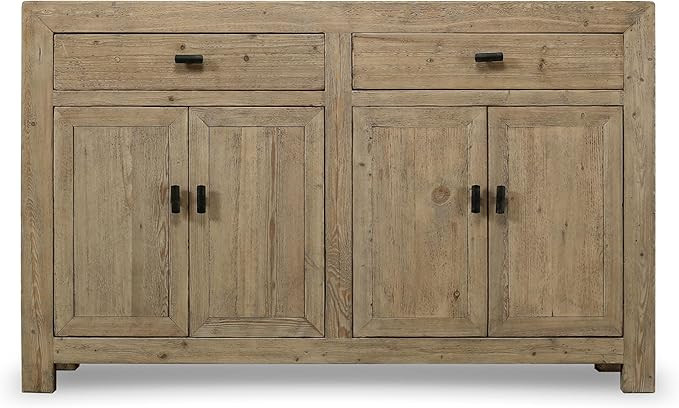 Artissance 57" Long Two Drawers Sideboard Weathered Neutral 57x18x36H Cabinet, Large, Nature Wood | Amazon (US)