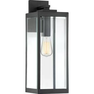 Quoizel Westover 1-Light Earth Black Outdoor Wall Lantern Sconce WVR8407EK - The Home Depot | The Home Depot