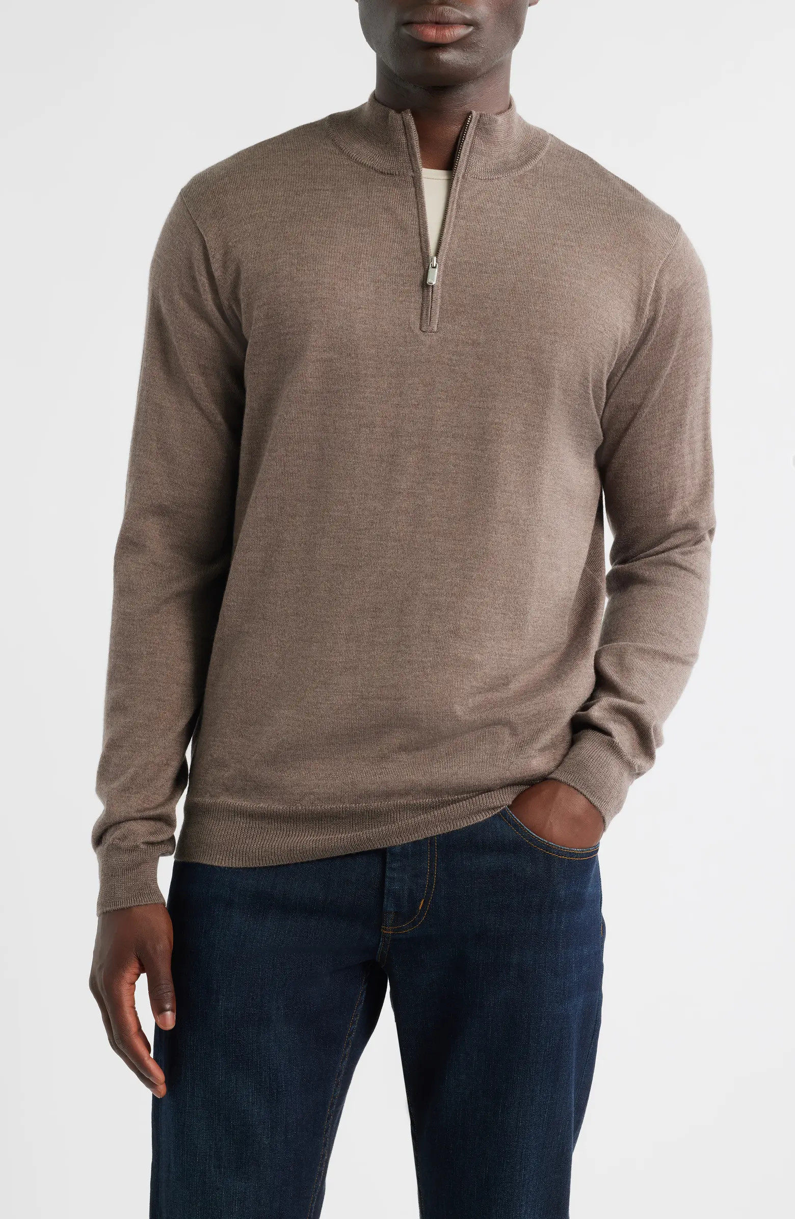 Autumn Crest Merino Wool Blend Quarter Zip Sweater | Nordstrom