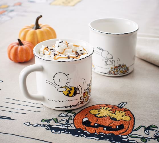 Peanuts™ Stoneware Fall Leaves Mugs - Set of 2 | Pottery Barn (US)