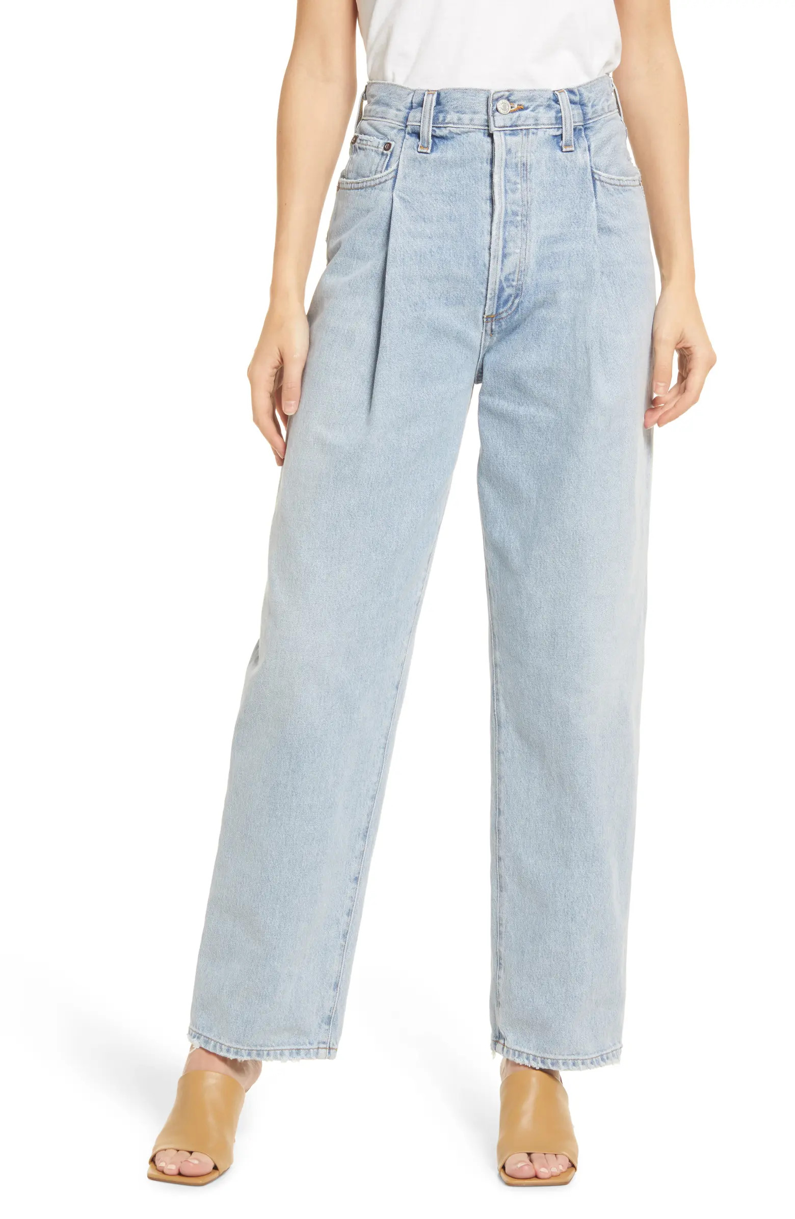 AGOLDE Fold Ultra High Waist Relaxed Straight Leg Organic Cotton Jeans | Nordstrom | Nordstrom