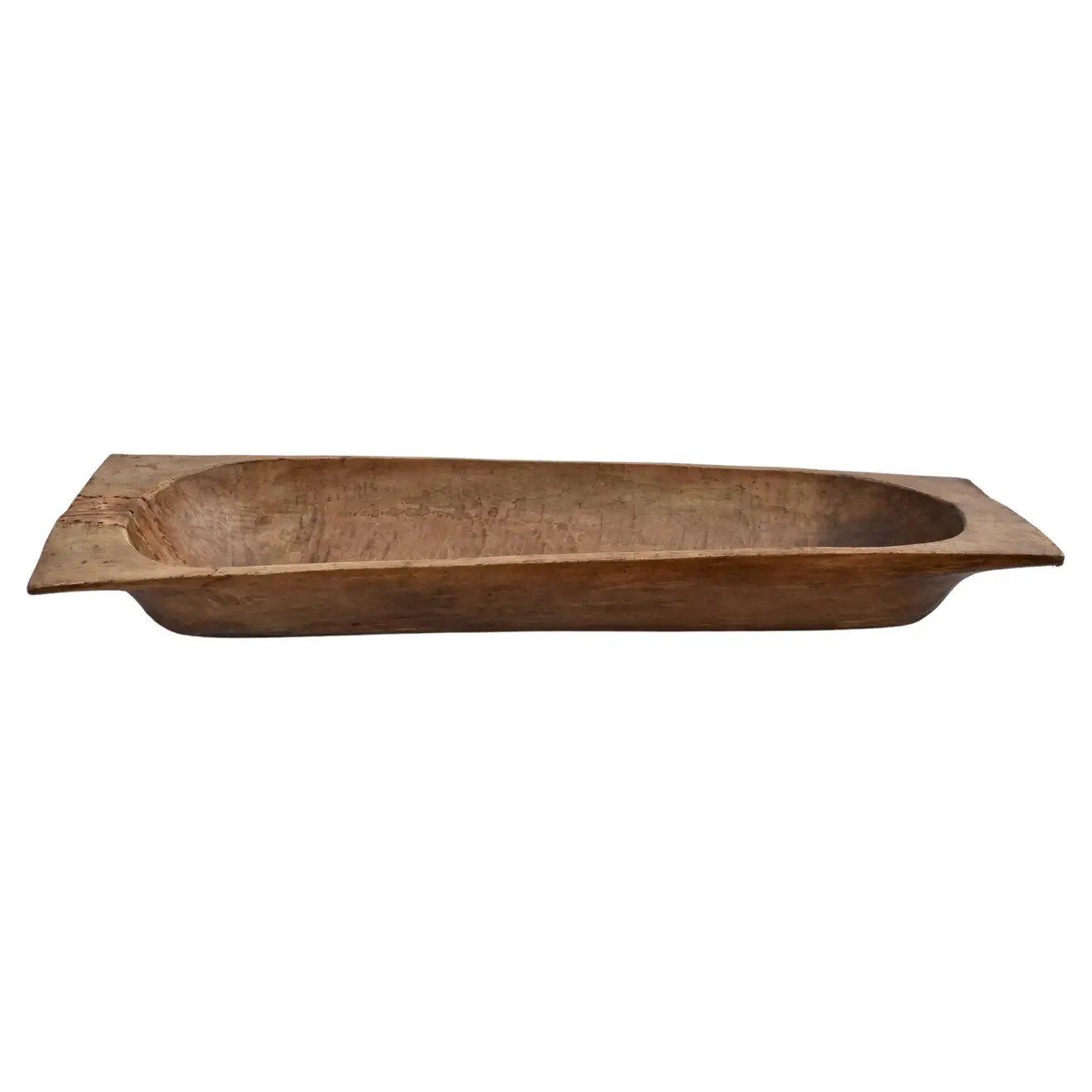 Hand-Hewn Fruitwood Trog or Dough Bowl | 1stDibs