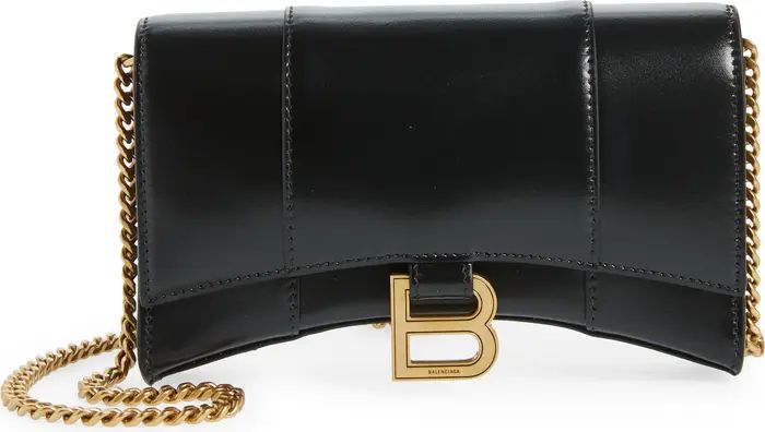 Balenciaga Hourglass Leather Wallet on a Chain | Nordstrom | Nordstrom