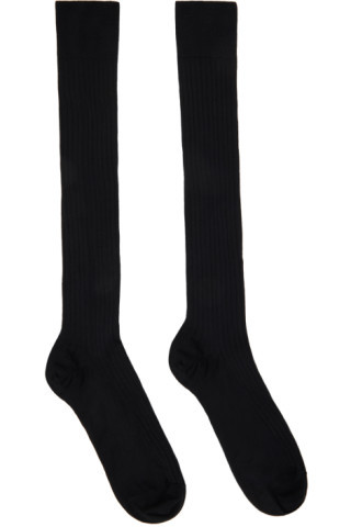 Black Knee-High Socks | SSENSE