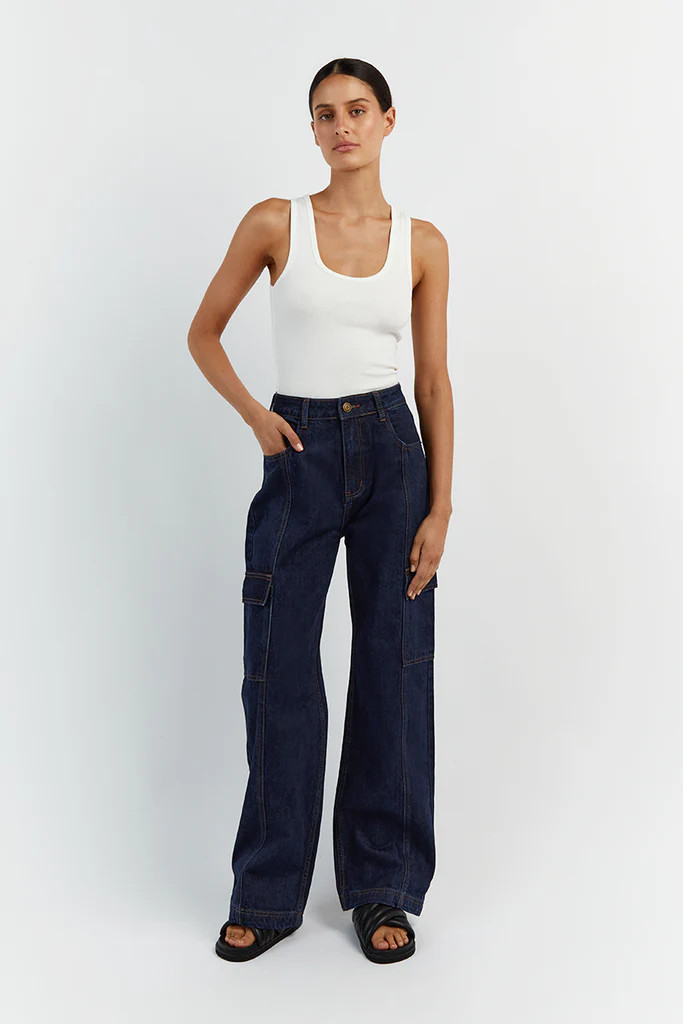 BRODY INDIGO MID RISE CARGO | DISSH
