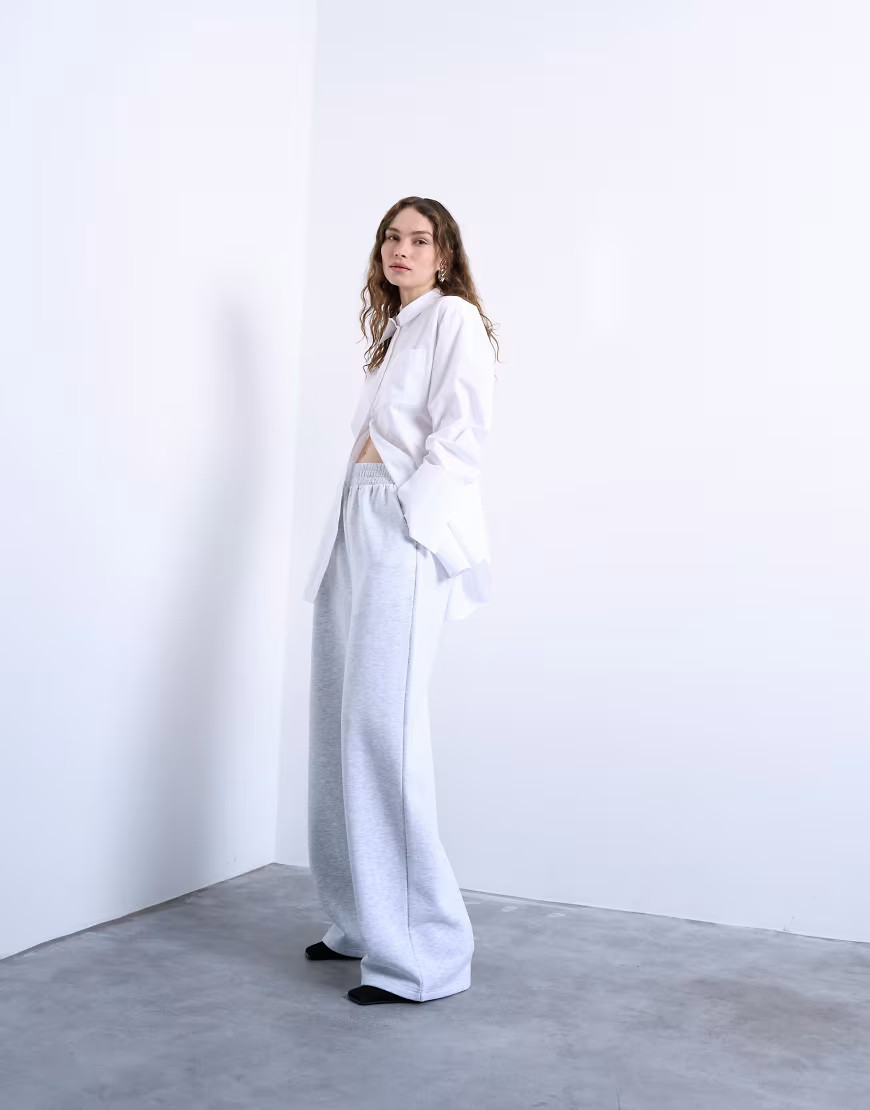 Topshop straight leg jogger in ash grey | ASOS (Global)