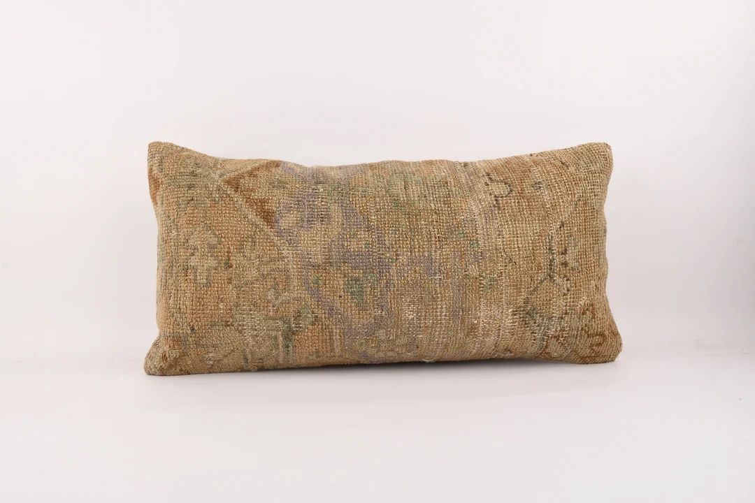 Bohemian Kilim Pillow, 12x24 Handwoven Turkish Kilim Pillow, Boho Tribal Pillow, Sofa Aztec Pillo... | Etsy (US)