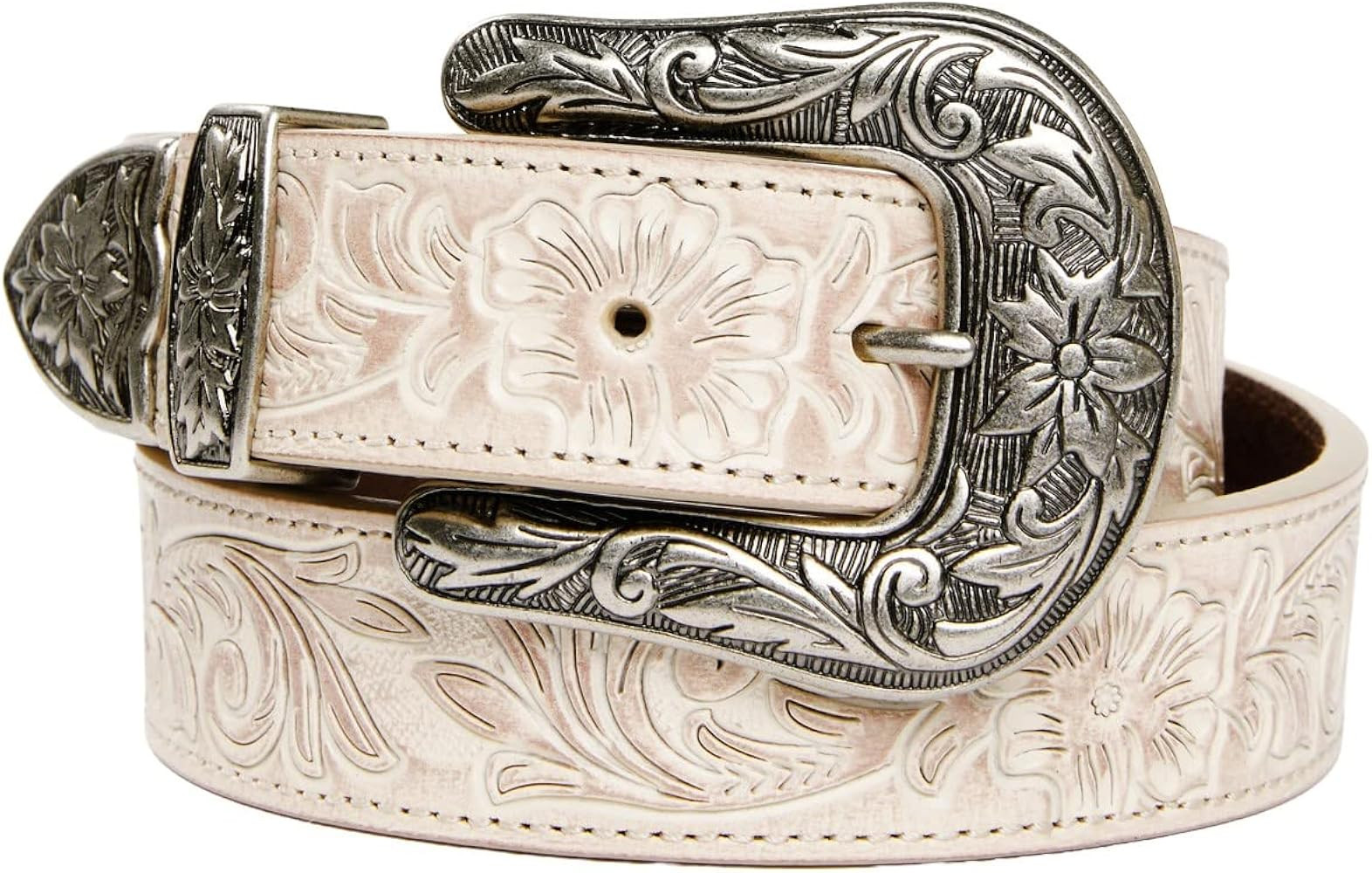 Shyanne Women's Buckle Floral Embossed Western Belt - Sasu23bt9 | Amazon (US)