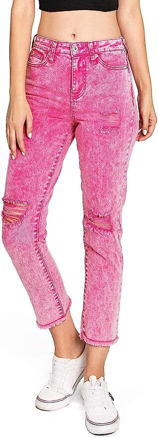 Celebrity Pink Women's Juniors High Rise Slim Fit Straight Leg Jeans | Amazon (US)
