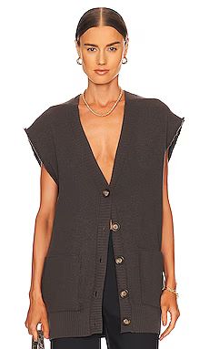 Free People Oakleigh Vest in Charcoal from Revolve.com | Revolve Clothing (Global)