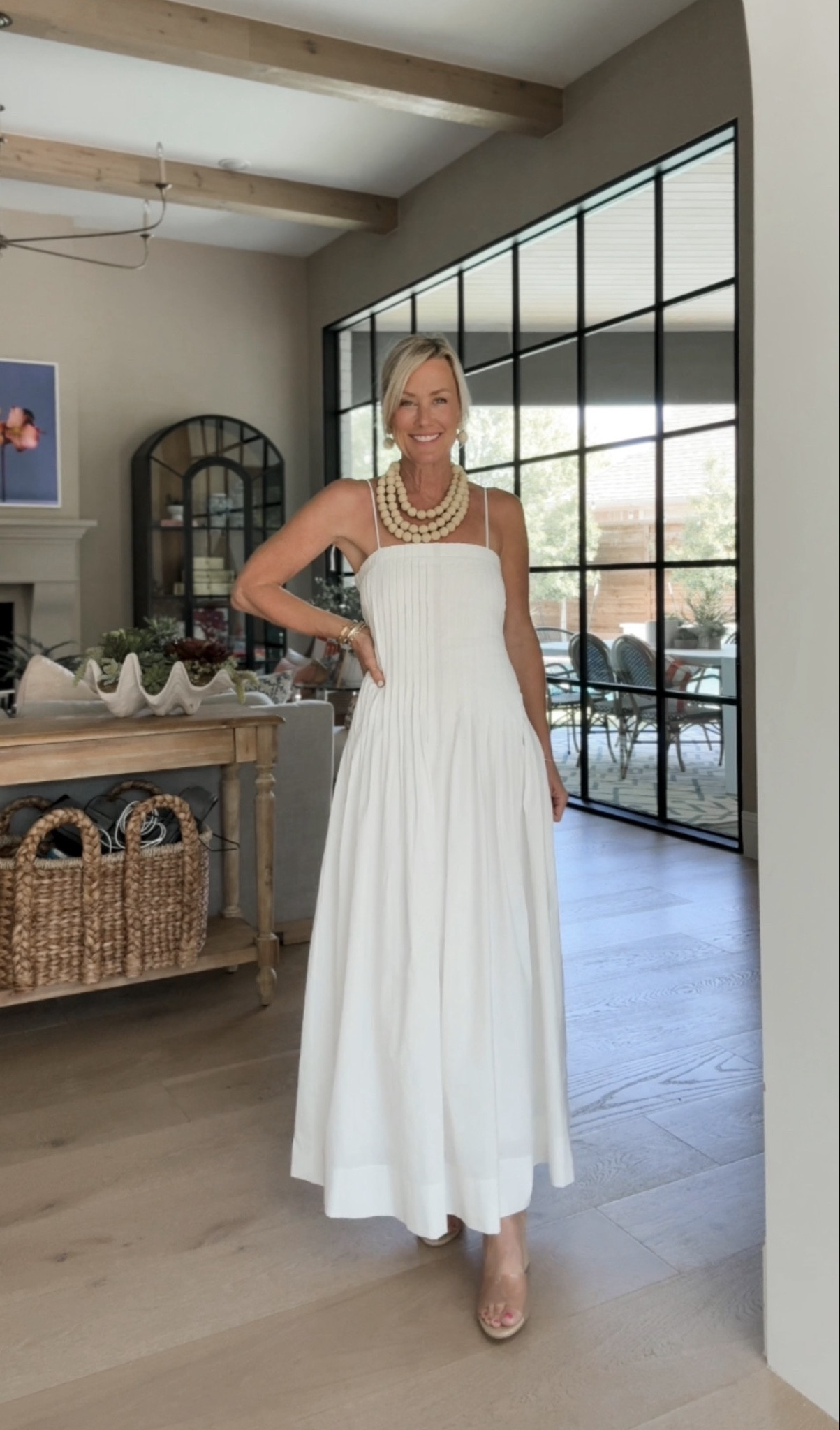 Obsessed with this classic white dress! The fit is so flattering and it can easily be dressed up or down. 
Dress: XS 

#LTKSeasonal #LTKootd #LTKOver40