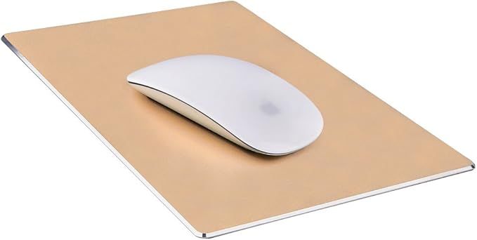 Mouse Pad,Qcute Gaming Aluminum Mouse Pad 9.45 X 7.87 Inch W Non-Slip Rubber Base & Micro Sand Bl... | Amazon (US)