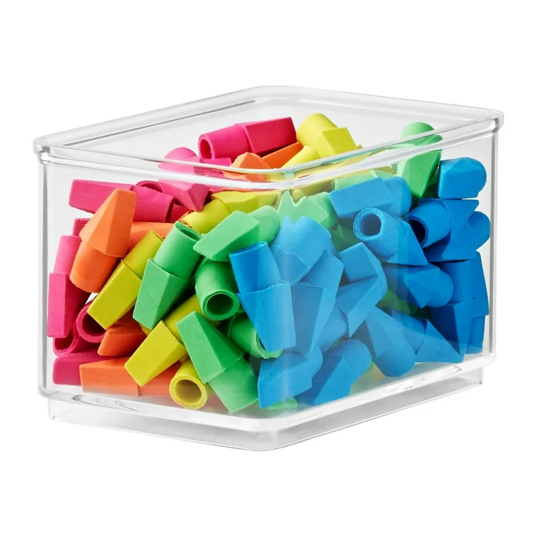 The Home Edit Small Clear Storage Bin Insert, Cabinet Organizer, 4.68" x 3.12" x 2.95", 6 Pack | Walmart (US)