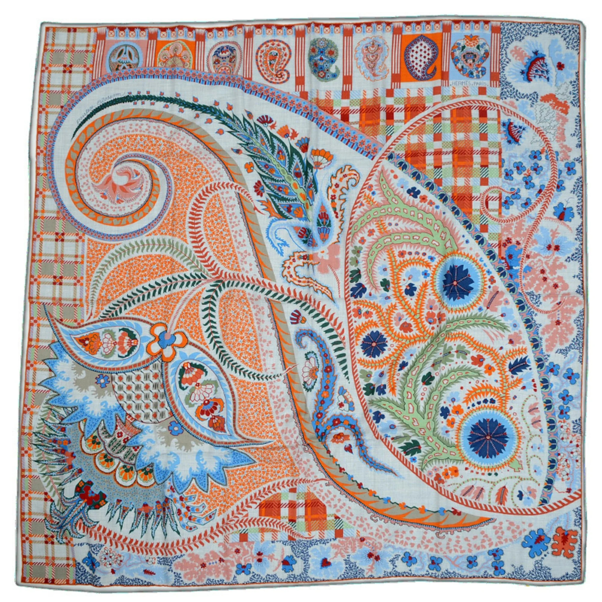 Hermes blue Cashmere Silk Scarf (Pre-Owned) | Shop Simon