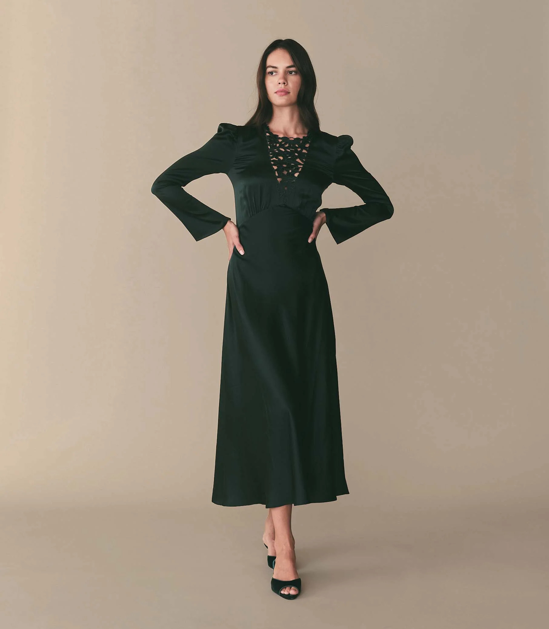 Melinda Dress - Alpine Green | DÔEN | DOEN