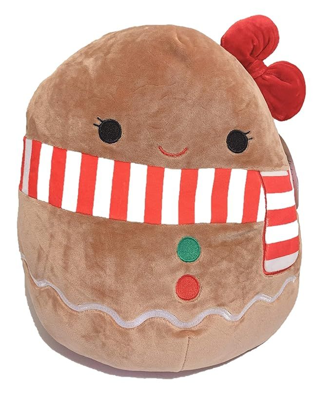 Squishmallow Kellytoy 12" Christmas Super Soft Plush Dolls (Gina The Gingerbread) | Amazon (US)